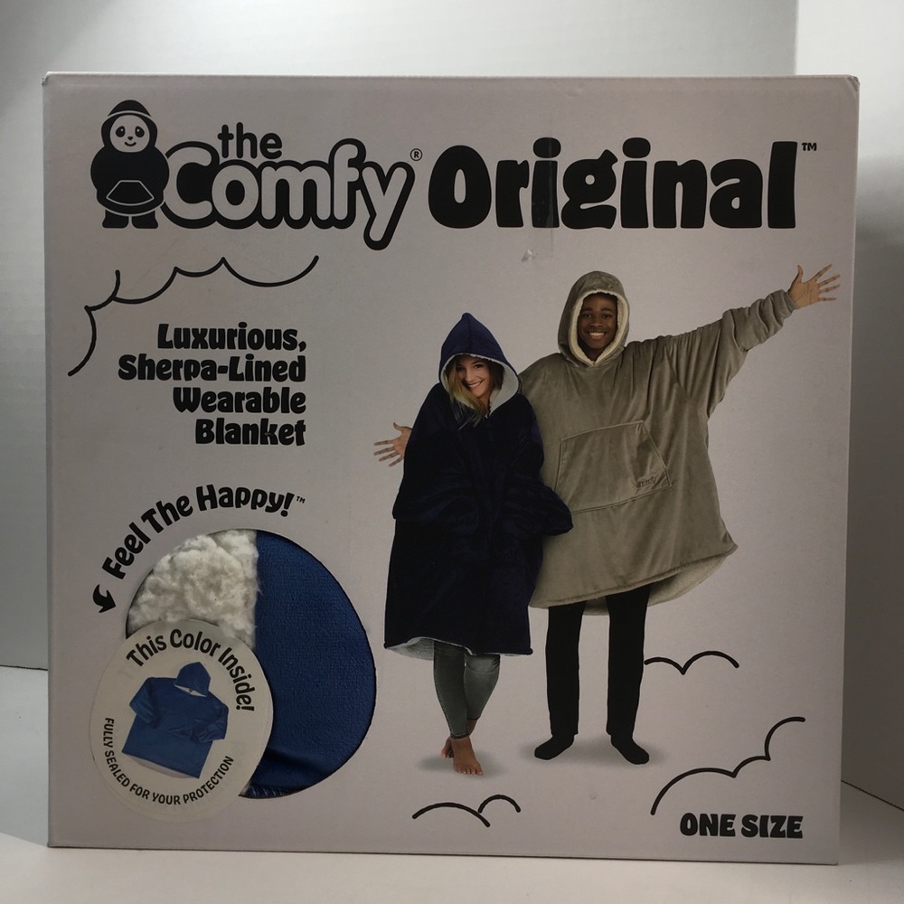 The comfy original wearable blanket one size fits all color Blue